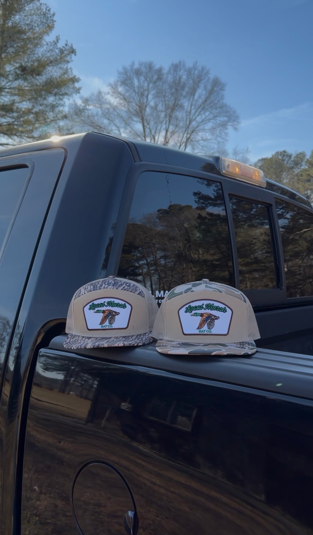 Camo 7 Panel Patch Hat