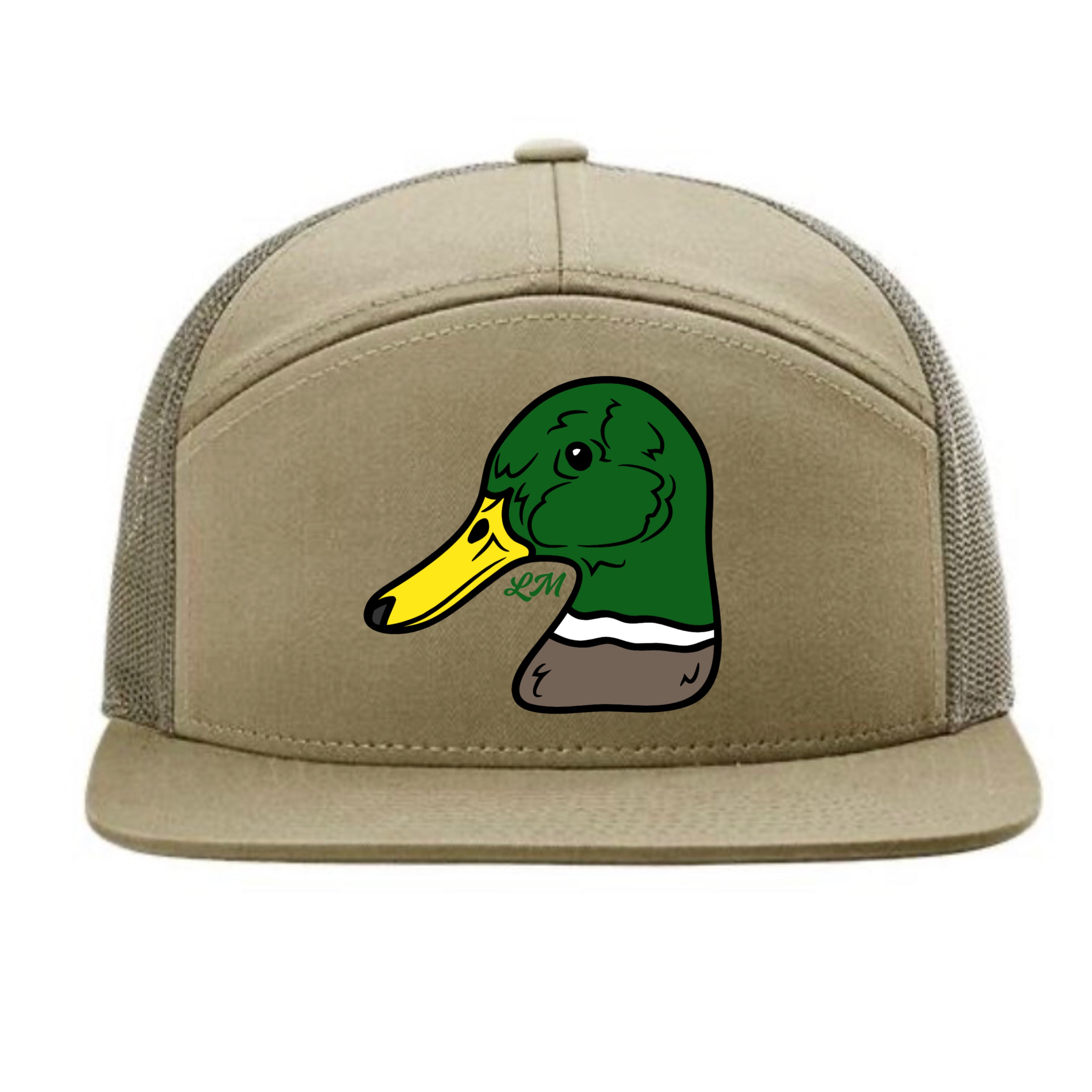 Duck Head Tan/Loden Green 7 Panel Hat